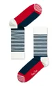 čierna Happy Socks - Ponožky Half Stripe Pánsky