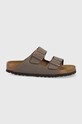 Birkenstock Arizona Birkibuc Mocha faux grain leather brown 151183