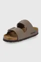 Birkenstock sliders  Uppers: Synthetic material Inside: Textile material, Natural leather Outsole: Synthetic material
