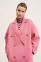 ružová Mango - Vlnený kabát Picarol