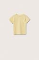 żółty Mango Kids t-shirt dziecięcy Basicb Chłopięcy