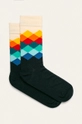 biały Happy Socks - Skarpetki Faded Diamond Damski