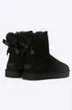 black UGG suede snow boots Mini Bailey Bow II