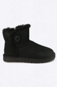 black UGG suede snow boots Mini Bailey Button II Women’s