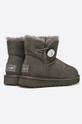 gray UGG suede snow boots Mini Bailey Button Bling