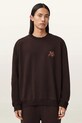 AllSaints bluza bawełniana nadruk brązowy M011NE
