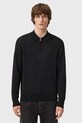 AllSaints sweter wełniany wełna czarny M047KD