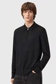AllSaints sweter wełniany czarny M047KD