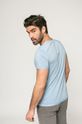 T-shirt męski Basic niebieski 100 % Bawełna
