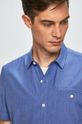 Koszula męska z gładkiej tkaniny niebieska