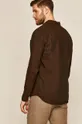 brązowy Koszula męska lniana brązowa