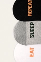 Stopki męskie eat sleep repeat (3-pack) multicolor