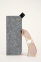 Okulary przeciwsłoneczne damskie aviator różowe Materiał syntetyczny, Metal