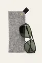 czarny Okulary przeciwsłoneczne męskie w kwadratowej oprawie czarne