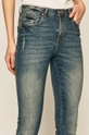 granatowy Jeansy damskie skinny granatowe