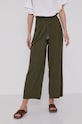 Spodnie damskie culottes zielone gładkie zielony RS20.B05