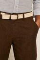 Spodnie męskie lniane brązowe brązowy RS20.SPM062