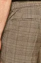brązowy Spodnie męskie w kratkę brązowe