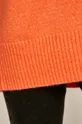 Sweter damski ze spiczastym dekoltem pomarańczowy