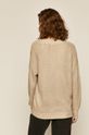Sweter damski ze spiczastym dekoltem beżowy 100 % Akryl