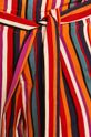 multicolor Szorty damskie w paski wiązane w talii