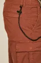 bordowy Szorty męskie z kieszeniami cargo czerwone
