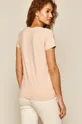 T-shirt damski ze spiczastym dekoltem różowy 96 % Bawełna, 4 % Elastan