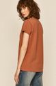 T-shirt damski ze spiczastym dekoltem czerwony 96 % Bawełna, 4 % Elastan