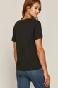 T-shirt damski ze spiczastym dekoltem szary 100 % Bawełna