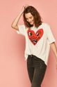 kremowy T-shirt damski Keith Haring kremowy Damski