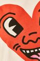 T-shirt damski Keith Haring kremowy Damski