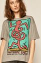 szary T-shirt damski by Keith Haring szary