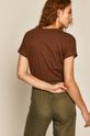 T-shirt damski z bawełny organicznej brązowy 100 % Bawełna organiczna