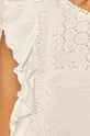 Bawełniany top damski z falbankami biały