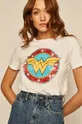 biały T-shirt damski Wonder Woman z nadrukiem biały