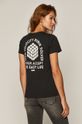 grafitowy T-shirt damski z nadrukiem Kostka Rubika szary Damski