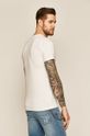 T-shirt męski ze spiczastym dekoltem biały 95 % Bawełna, 5 % Elastan