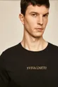 czarny T-shirt męski Eviva L'arte czarny