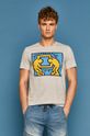 szary T-shirt męski by Keith Haring szary Męski