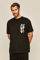 T-shirt męski z nadrukiem czarny czarny RS20.TSM800