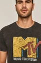 T-shirt męski z nadrukiem MTV czarny Męski