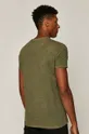 T-shirt męski gładki zielony 100 % Bawełna