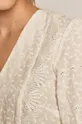Bawełniana bluzka damska z ozdobnymi haftami biała Damski