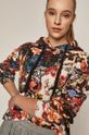 multicolor Bawełniana bluza damska w kwiaty Damski