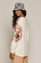 Bawełniana bluza damska z motywem kwiatowym kremowa 100 % Bawełna