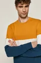 multicolor Bawełniana bluza męska w bloki kolorów