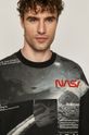 Bawełniana bluza męska z nadrukiem NASA czarna