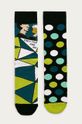 multicolor Skarpetki męskie we wzory geometryczne (2-pack) Męski