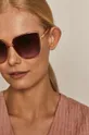 Okulary przeciwsłoneczne damskie typu kocie oczy różowe Damski