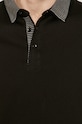 Polo męskie merceryzowane czarne RS21.POM402 czarny